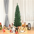 5Ft PVC Artificial Pencil Christmas Tree Slim Stand Green Home Decor Plastic