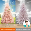 6ft Christmas Tree Hinged Full Fir Tree Metal Metal Season Pink