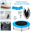 38'' Rebounder Trampoline Adults and Kids Exercise w/ Padding Blue Steel