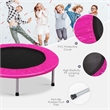 38'' Rebounder Trampoline Adults and Kids Exercise Workout w/Padding Pink Metal