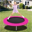 38'' Rebounder Trampoline Adults and Kids Exercise Workout w/Padding Pink Metal