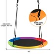 40'' Flying Saucer Tree Swing Indoor Outdoor Play Set Colorful Fabric