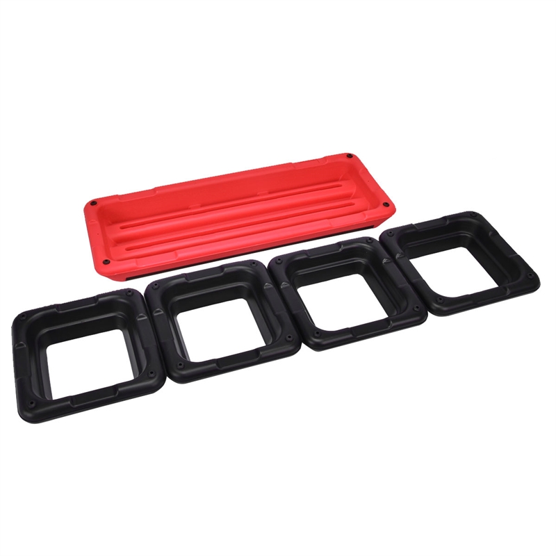 Fitness Aerobic Step 43'' Adjust 4'' - 6'' - 8'' Exercise Stepper Red Plastic