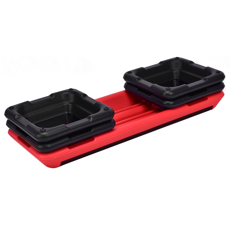 Fitness Aerobic Step 43'' Adjust 4'' - 6'' - 8'' Exercise Stepper Red Plastic