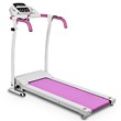 800W Folding Treadmill Electric Power Running Fitness Machine Pink Metal