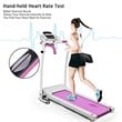 800W Folding Treadmill Electric Power Running Fitness Machine Pink Metal