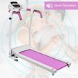 800W Folding Treadmill Electric Power Running Fitness Machine Pink Metal