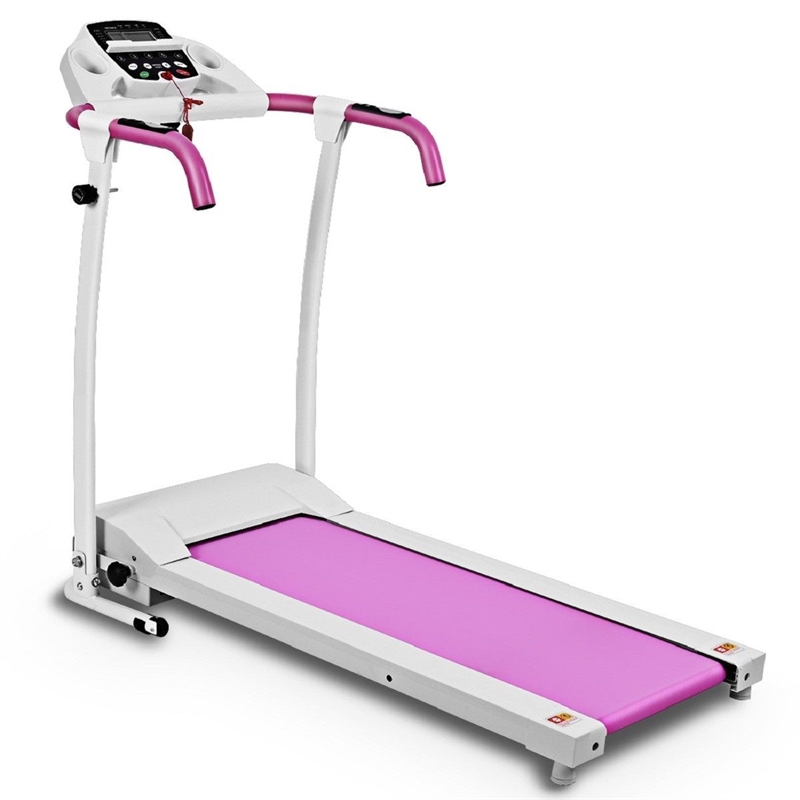 800W Folding Treadmill Electric Power Running Fitness Machine Pink