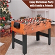 48'' 3-In-1 Multi Combo Game Table Soccer Billiards Hockey For Kids Orange Wood