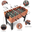 48'' 3-In-1 Multi Combo Game Table Soccer Billiards Hockey For Kids Orange Wood