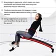 SuperFit Folding Weight Bench Adjustable Sit-up Board Slant Bench Red Leather