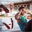 SuperFit Folding Weight Bench Adjustable Sit-up Board Slant Bench Red Leather