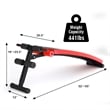 SuperFit Folding Weight Bench Adjustable Sit-up Board Slant Bench Red Leather
