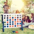Giant 4 In A Row Game Wood Board Connect Toy Adults Kids w/Carrying Bag White