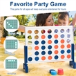 Giant 4 In A Row Game Wood Board Connect Toy Adults Kids w/Carrying Bag White