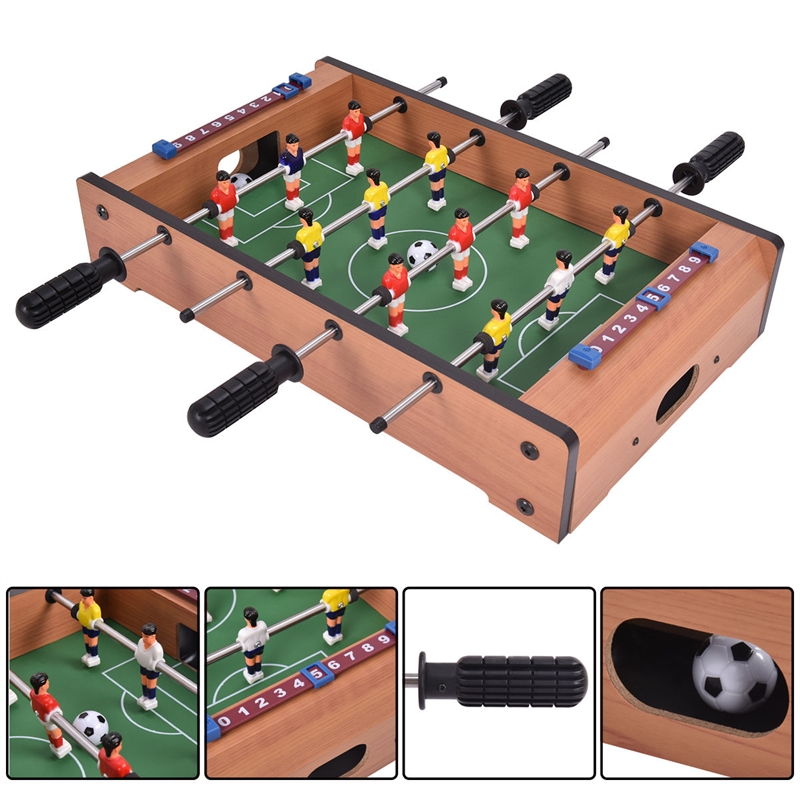 20'' Table Competition Game Soccer Arcade Football Sports Indoor Brown Wood