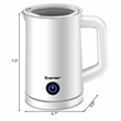 Electric Automatic Milk Frother Warmer & Heater Foam Maker Stirring White Steel