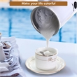 Electric Automatic Milk Frother Warmer & Heater Foam Maker Stirring White Steel