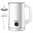 Electric Automatic Milk Frother Warmer & Heater Foam Maker Stirring White Steel