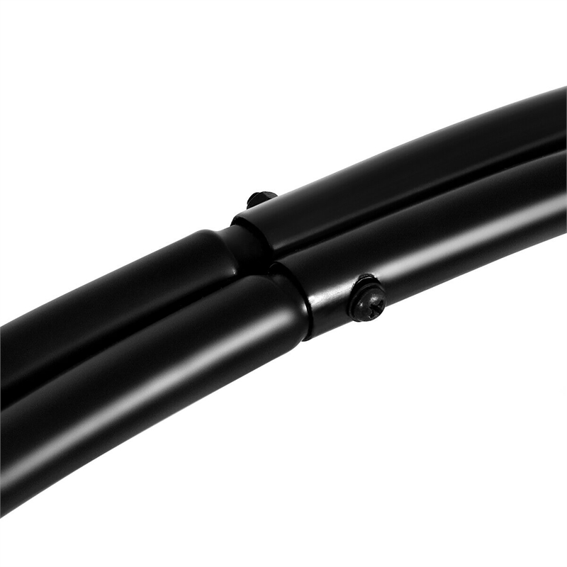 40-Inch Tubular Steel Log Hoop Firewood Storage Rack Holder Round Black Metal