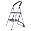 2 Step Ladder Folding Stool Heavy Duty 330Lbs Capacity Lightweight White