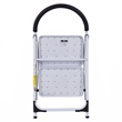 2 Step Ladder Folding Stool Heavy Duty 330Lbs Capacity Lightweight White