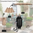 15 Ft Patio Double Sided Umbrella Outdoor Market Umbrella Coffee