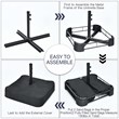 15 Ft Patio Double Sided Umbrella Outdoor Market Umbrella Navy