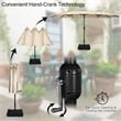 15 Ft Patio Double Sided Umbrella Outdoor Market Umbrella Beige