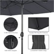 15 Ft Patio Double Sided Umbrella Outdoor Market Umbrella Gray