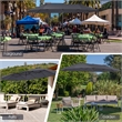 15 Ft Patio Double Sided Umbrella Outdoor Market Umbrella Gray