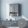 Bathroom Wall Cabinet Medicine Storage Organizer with Adjustable Shelf Gray