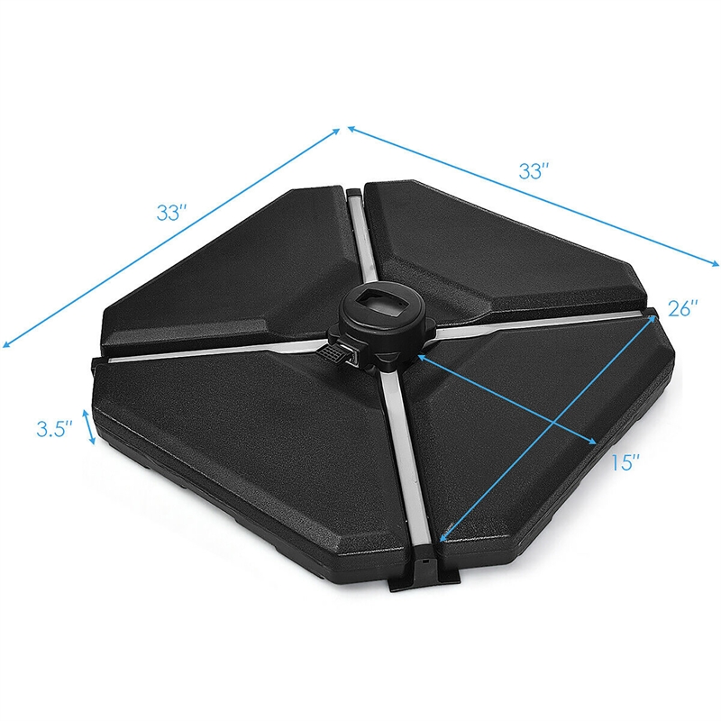 4PCS Cantilever Offset Umbrella Base Weight Sand Black