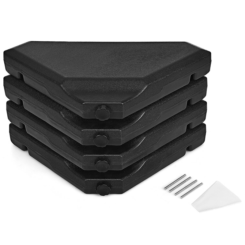 4PCS Cantilever Offset Umbrella Base Weight Sand Black
