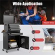 5-Drawer Rolling Tool Chest Cabinet Metal Tool Storage Box Black