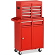 5-Drawer Rolling Tool Chest Cabinet Metal Tool Storage Box Red
