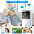 Portable  Cooler Fan Filter Humidify Anion W/ Remote Control White