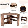Corner Computer Desk Writing Workstation Rustic Brown