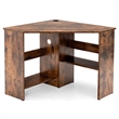 Corner Computer Desk Writing Workstation Rustic Brown