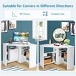 Corner Computer Desk Writing Workstation White