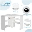 Corner Computer Desk Writing Workstation White