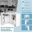 Corner Computer Desk Writing Workstation White