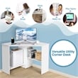 Corner Computer Desk Writing Workstation White