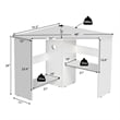 Corner Computer Desk Writing Workstation White