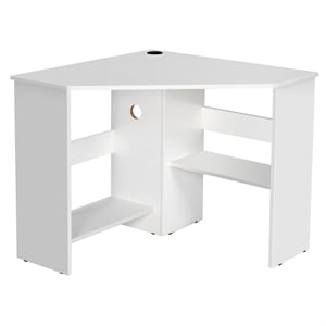 Corner Computer Desk Writing Workstation White