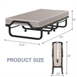 Folding Bed Rollaway Guest Bed w/ Memory Foam Black