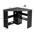 Corner Computer Desk Writing Workstation Black