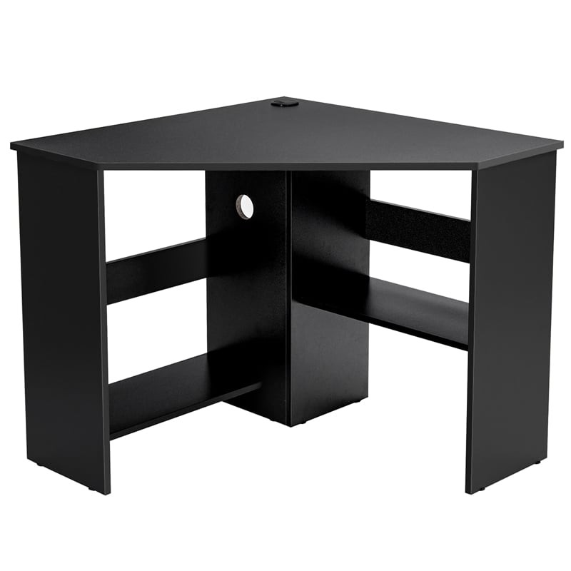 Corner Computer Desk Writing Workstation Black