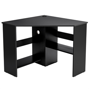 Corner Computer Desk Writing Workstation Black
