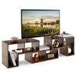 3 Pieces TV Console Stand Modern Entertainment Center Brown